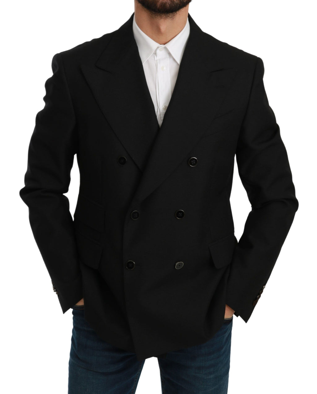 Dolce &amp; Gabbana – Eleganter, schwarzer Slim Fit-Blazer