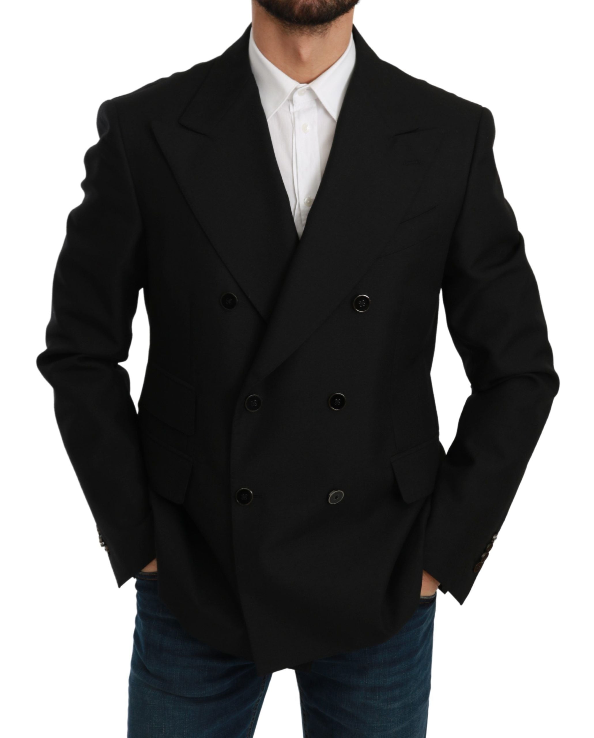 Dolce &amp; Gabbana – Eleganter, schwarzer Slim Fit-Blazer