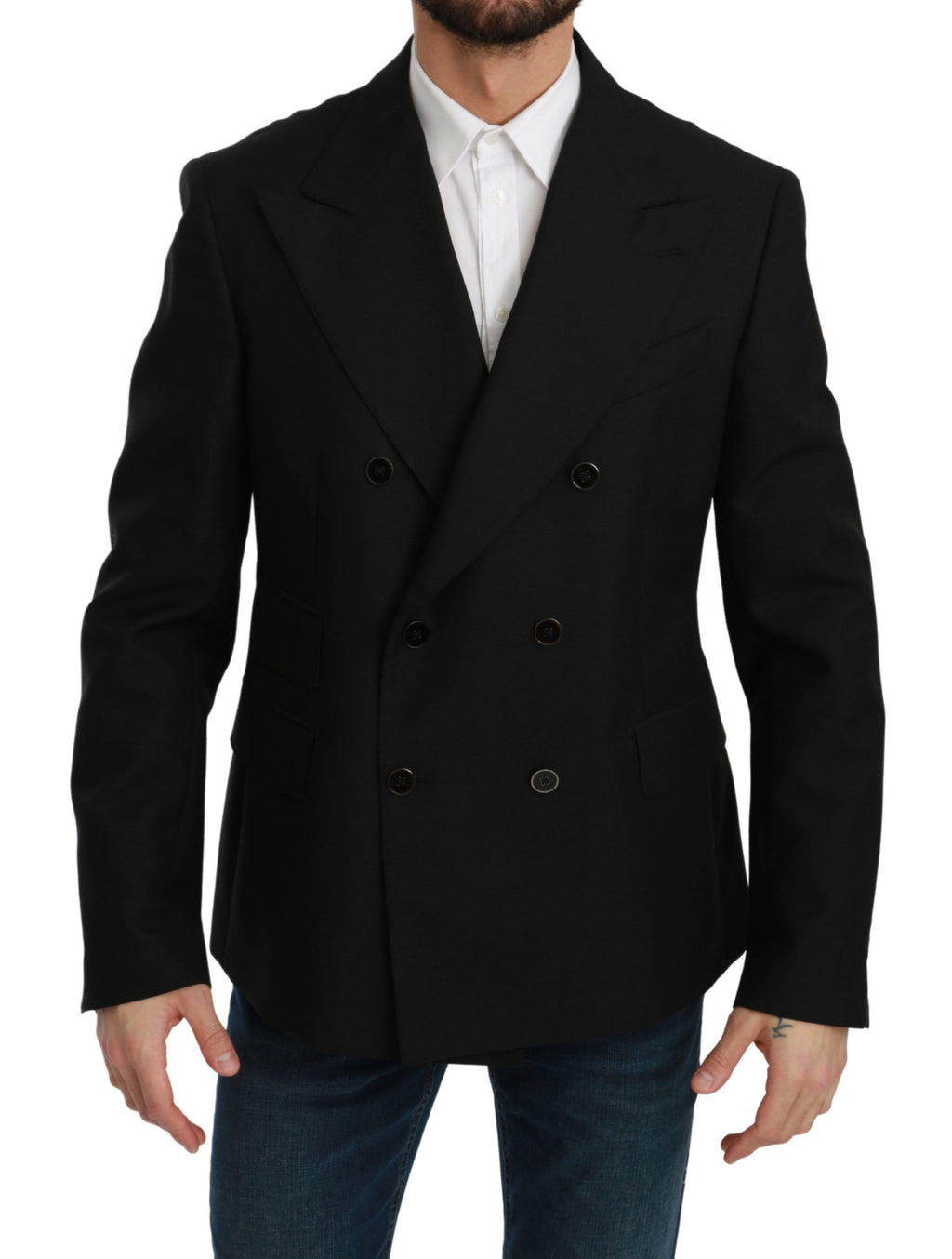 Dolce &amp; Gabbana – Eleganter, schwarzer Slim Fit-Blazer