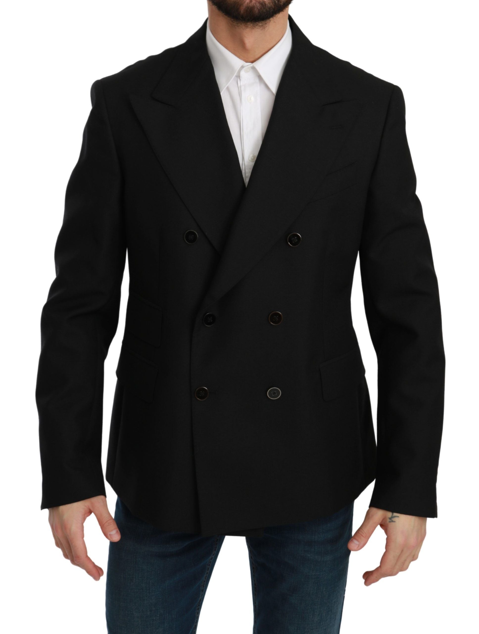 Dolce &amp; Gabbana – Eleganter, schwarzer Slim Fit-Blazer
