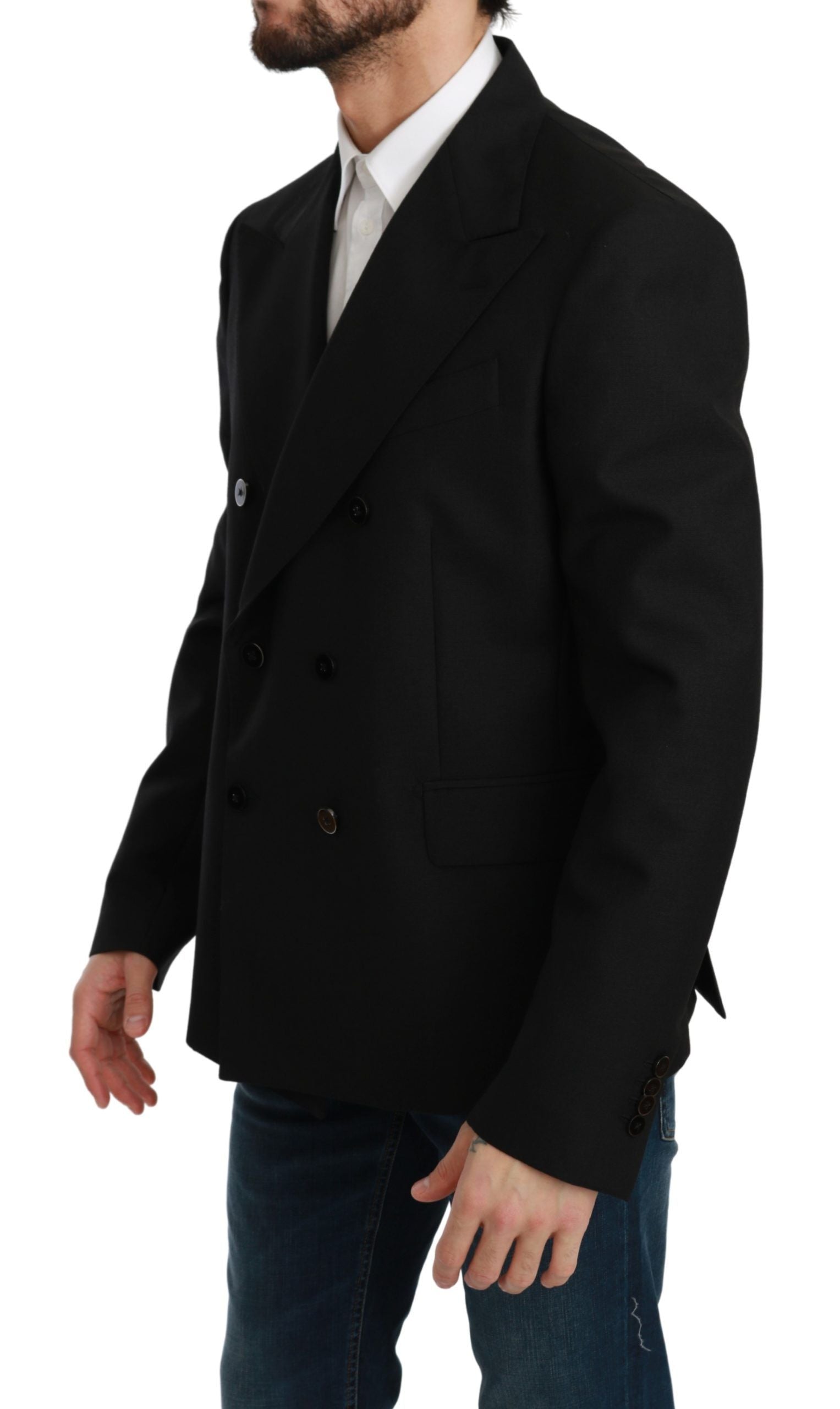 Dolce &amp; Gabbana – Eleganter, schwarzer Slim Fit-Blazer
