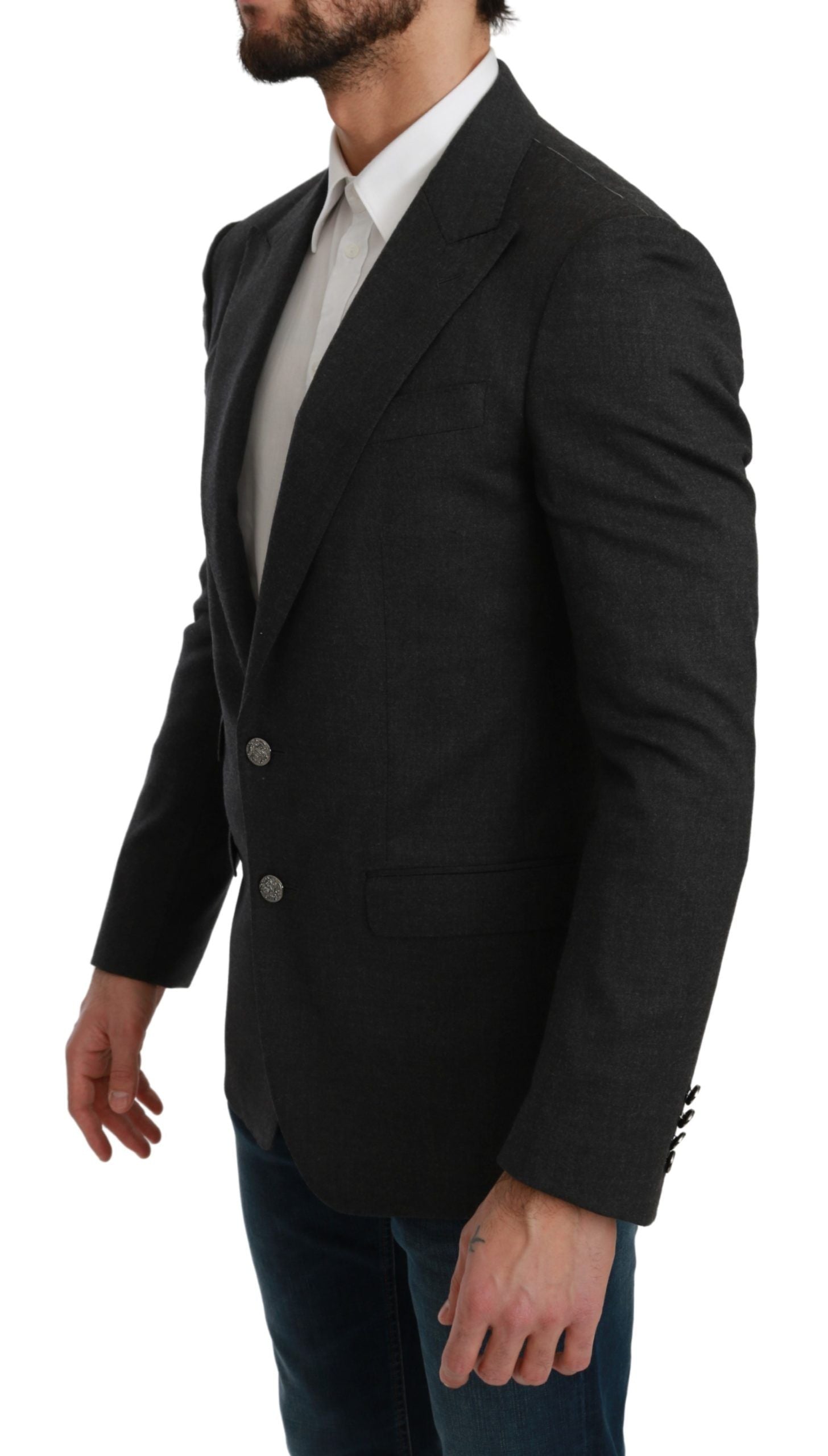 Dolce &amp; Gabbana – Eleganter, grauer Slim-Fit-Blazer