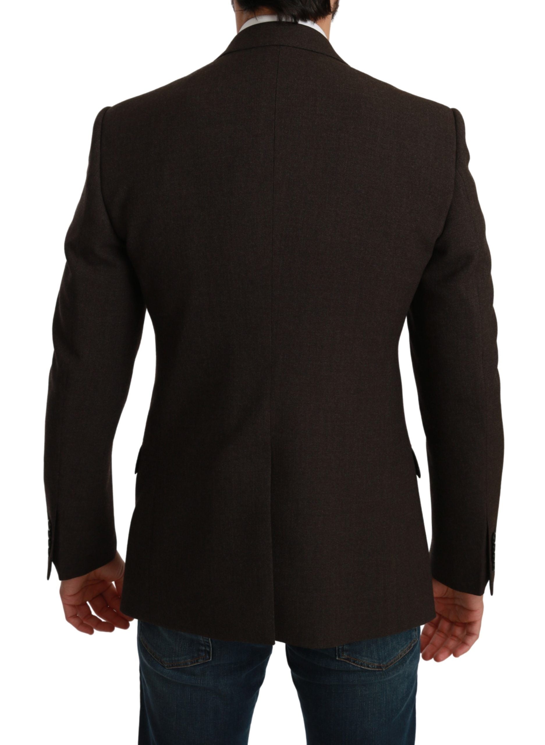 Dolce &amp; Gabbana Eleganter Martini-Blazer aus Schurwolle in Braun
