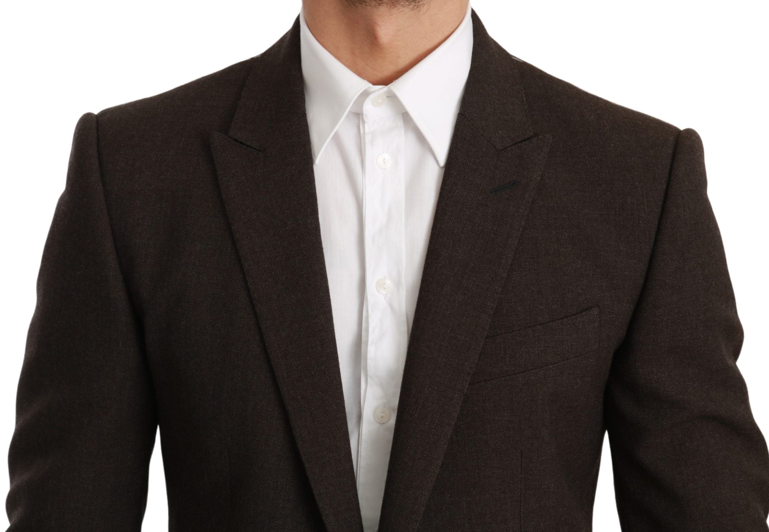 Dolce &amp; Gabbana Eleganter Martini-Blazer aus Schurwolle in Braun