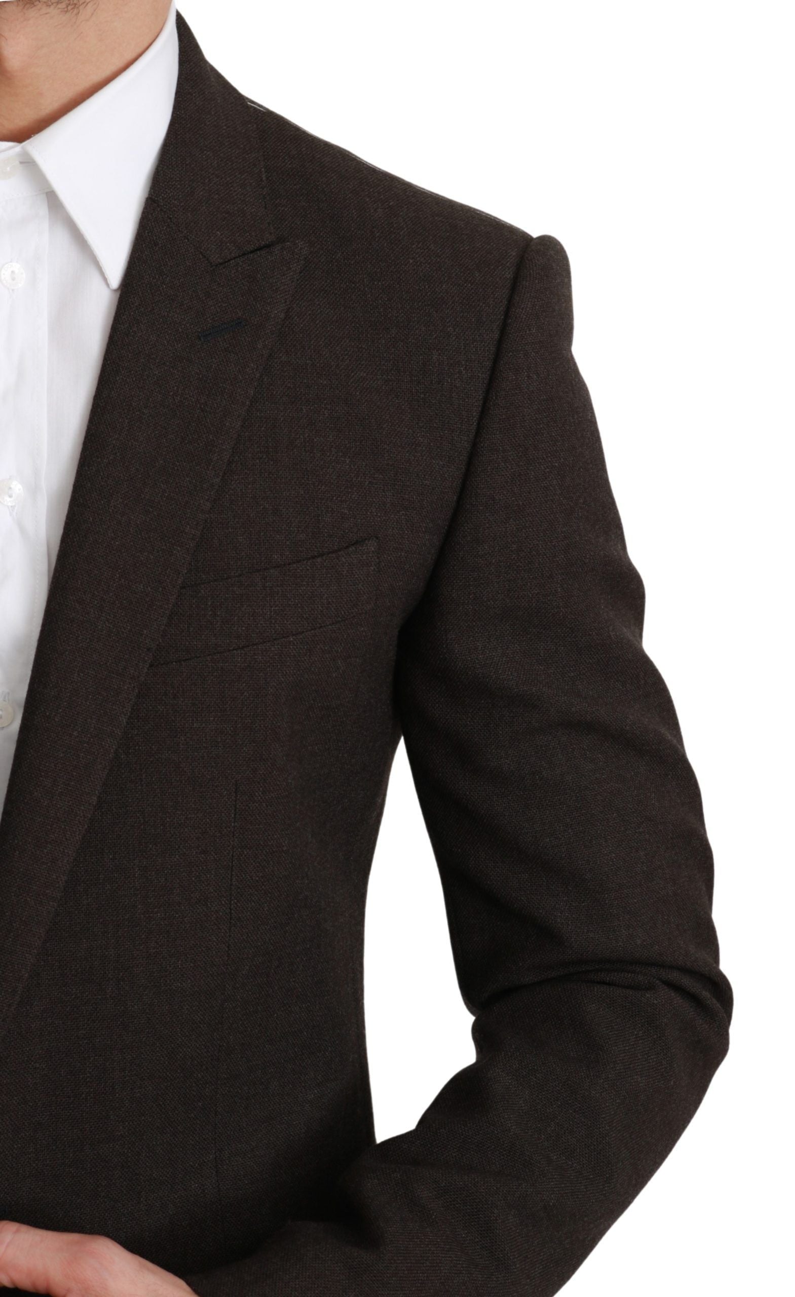 Dolce &amp; Gabbana Eleganter Martini-Blazer aus Schurwolle in Braun