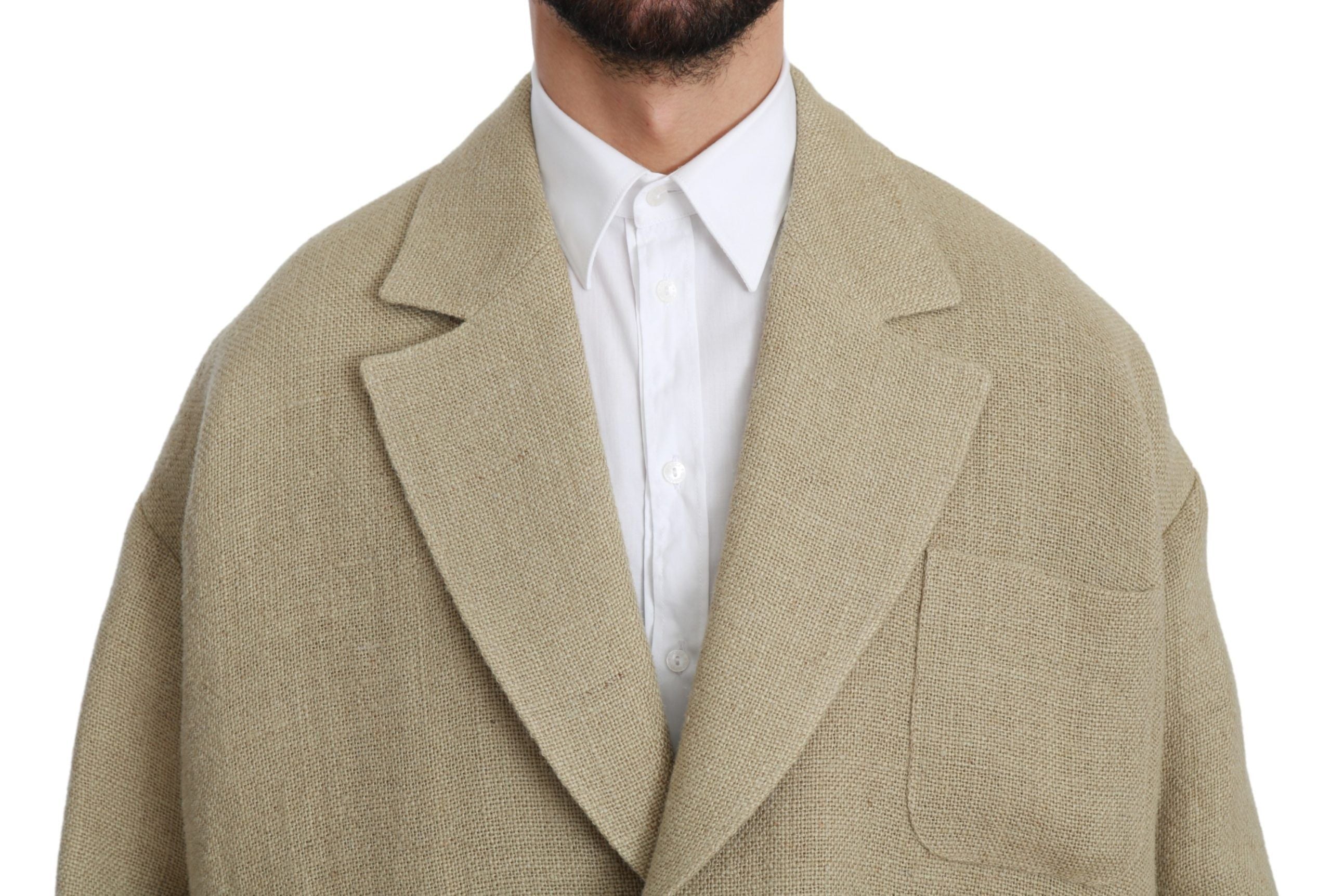Dolce &amp; Gabbana Schicker einreihiger Jute-Blazer in Beige