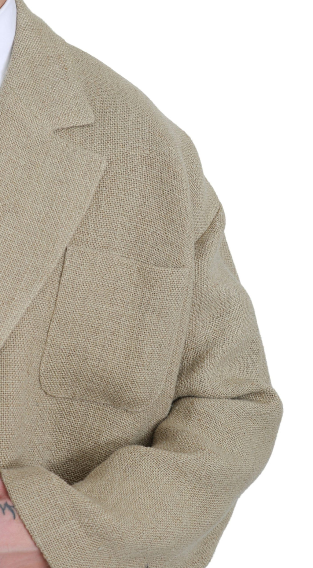 Dolce &amp; Gabbana Schicker einreihiger Jute-Blazer in Beige