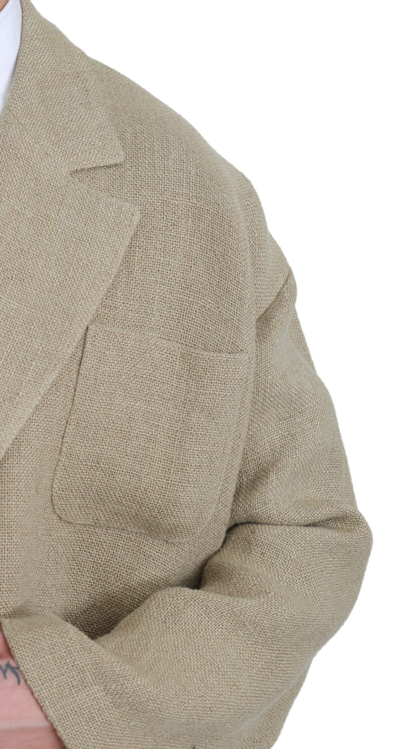 Dolce &amp; Gabbana Schicker einreihiger Jute-Blazer in Beige