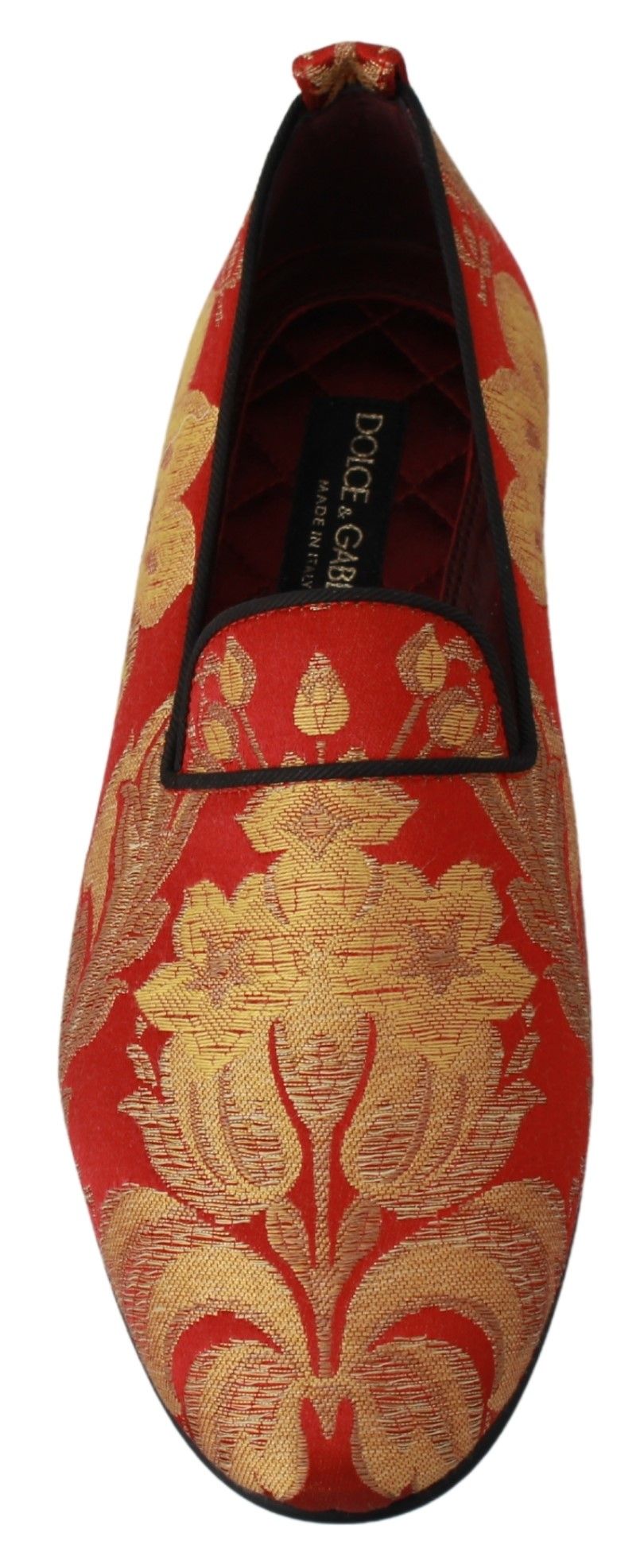 Dolce &amp; Gabbana – Loafer aus Brokat in Roségold