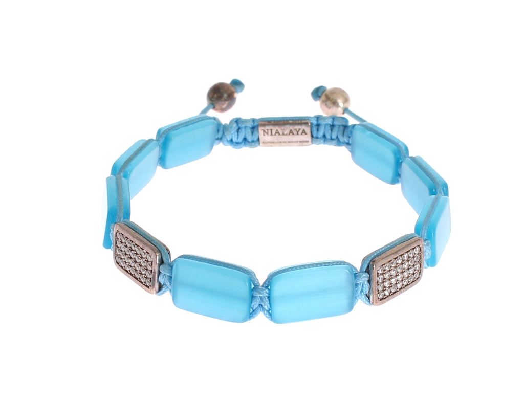 Schickes Nialaya Diamant- und Opalperlenarmband