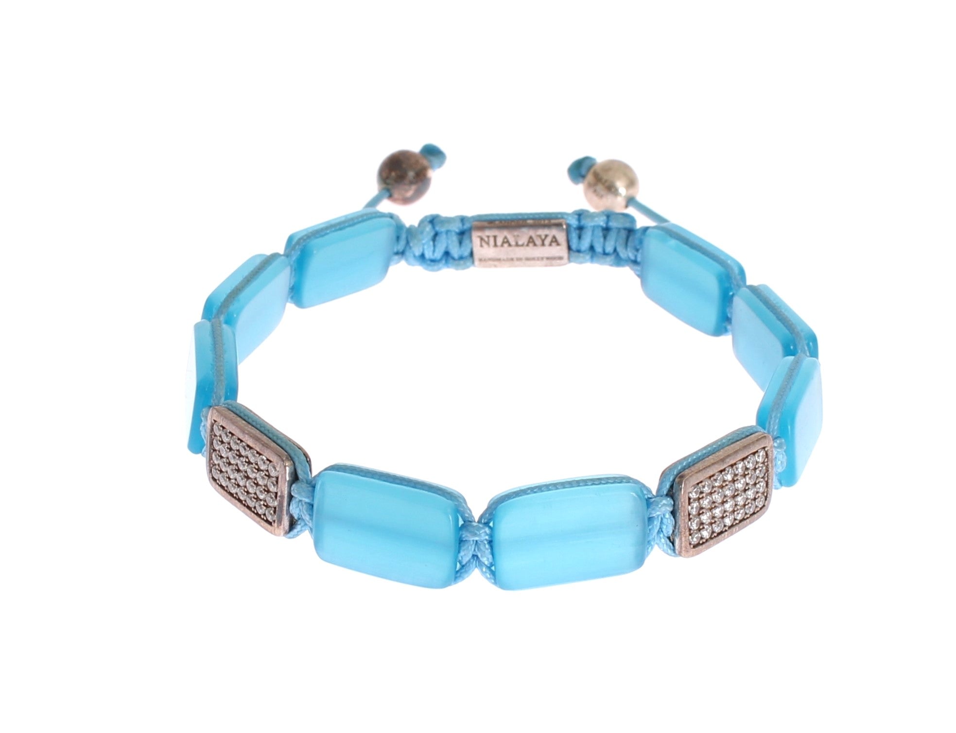 Schickes Nialaya Diamant- und Opalperlenarmband