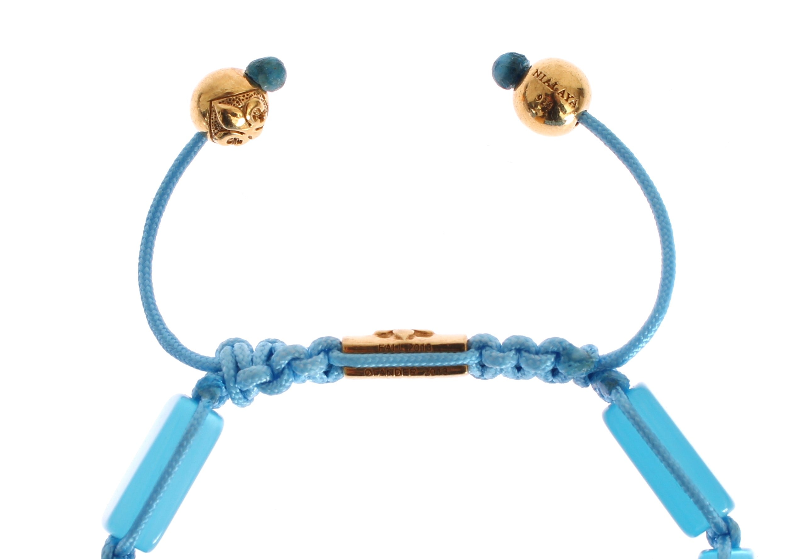 Nialaya Elegantes Armband mit blauem Opal und Diamanten
