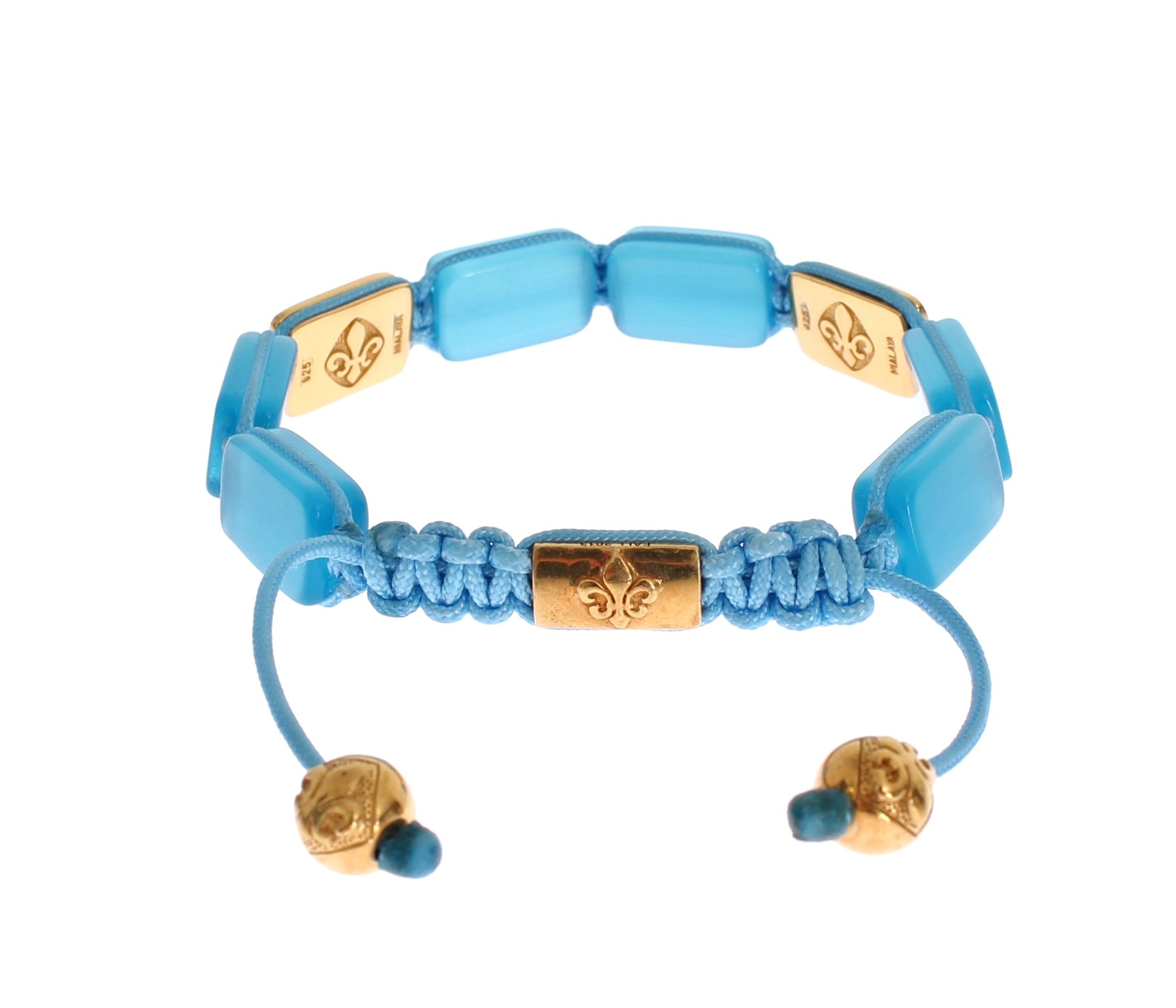 Nialaya Elegantes Armband mit blauem Opal und Diamanten