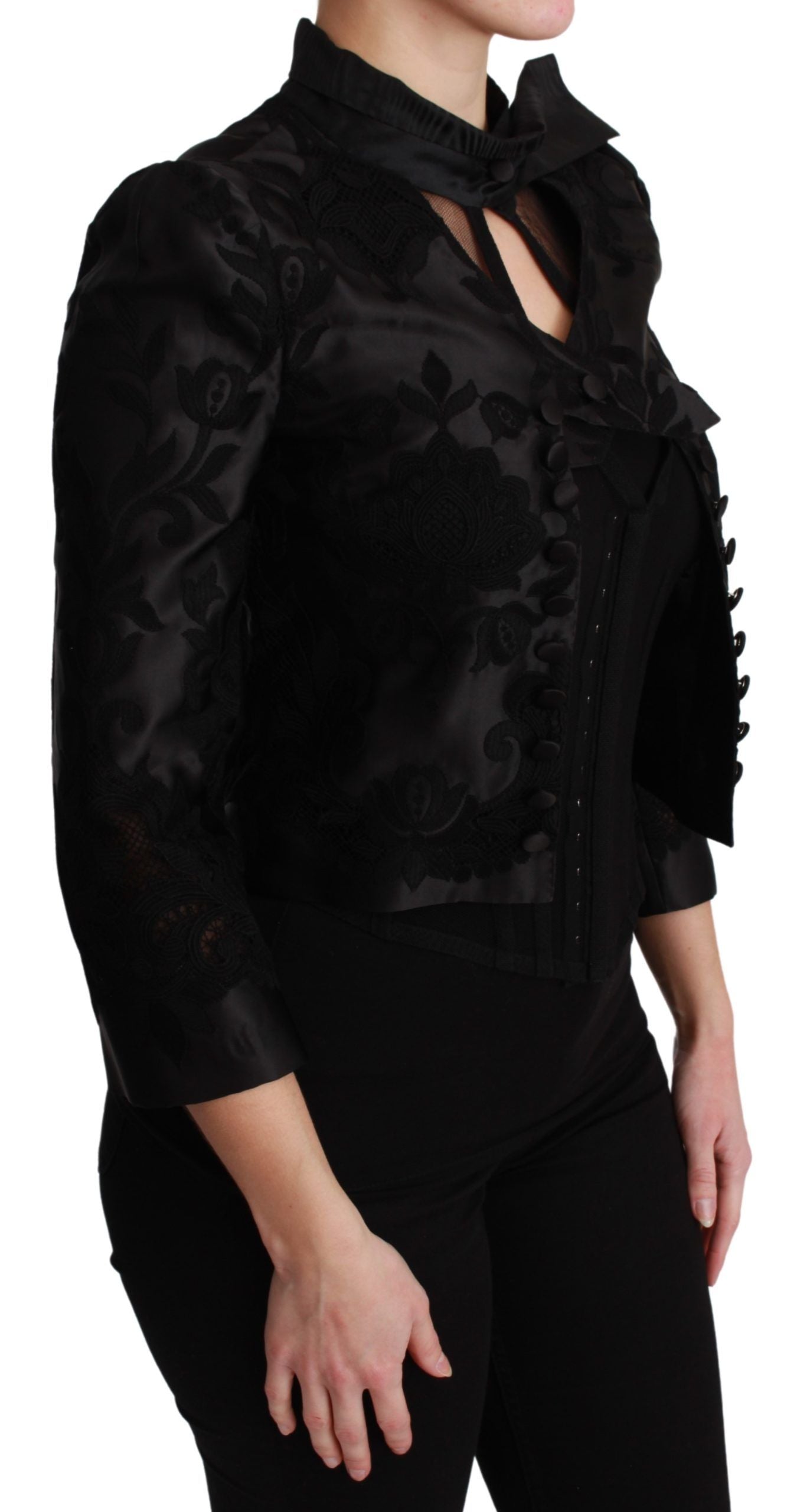 Dolce &amp; Gabbana – Exquisiter Korsett-Blazer aus floralem Jacquard