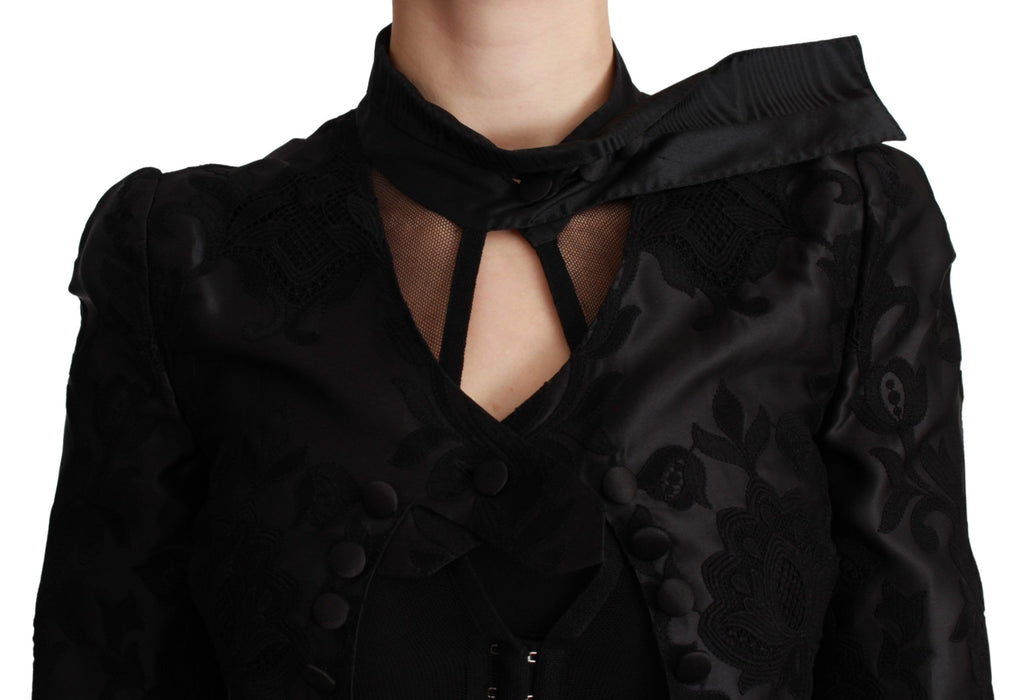 Dolce &amp; Gabbana – Exquisiter Korsett-Blazer aus floralem Jacquard