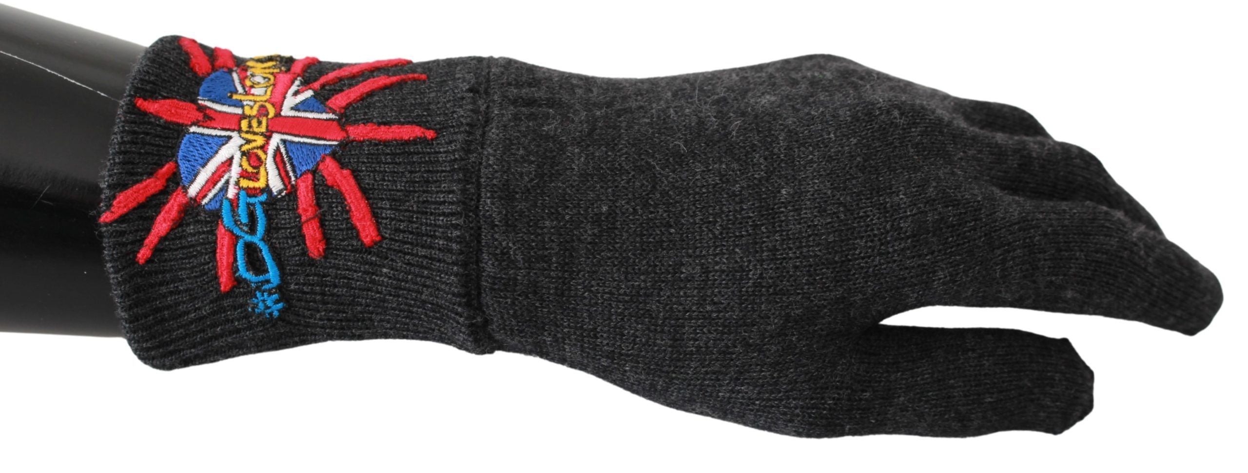 Dolce &amp; Gabbana Graue Unisex-Handschuhe aus Schurwolle