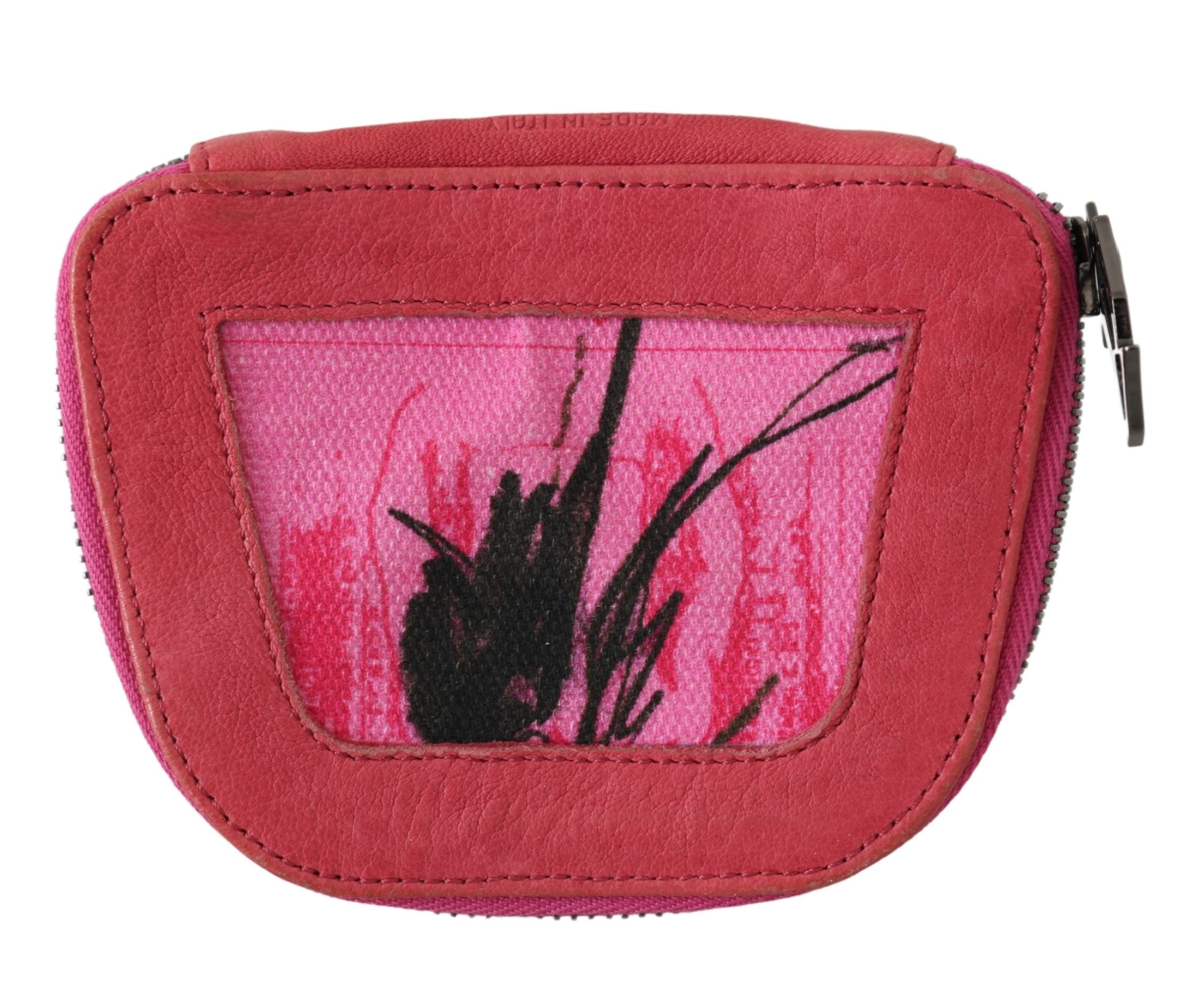 PINKO Elegante Münzbörse aus rosa Stoff