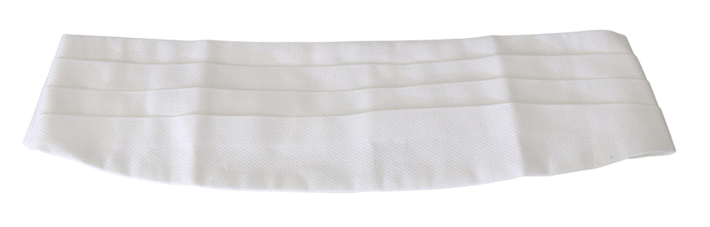 Dolce &amp; Gabbana Eleganter Kummerbund aus weißer Seide
