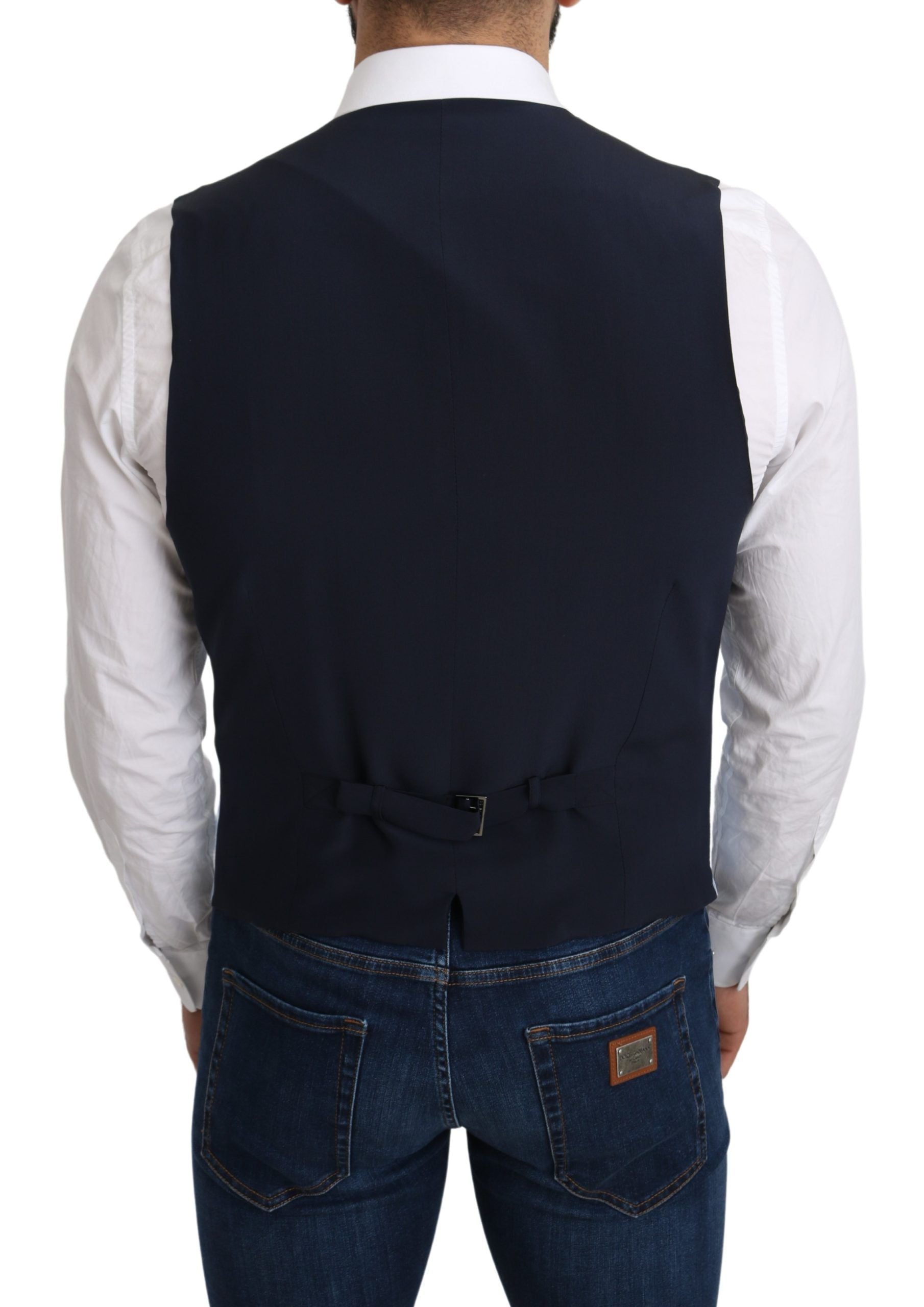 Dolce &amp; Gabbana Elegante Azurblaue formelle Weste für Herren