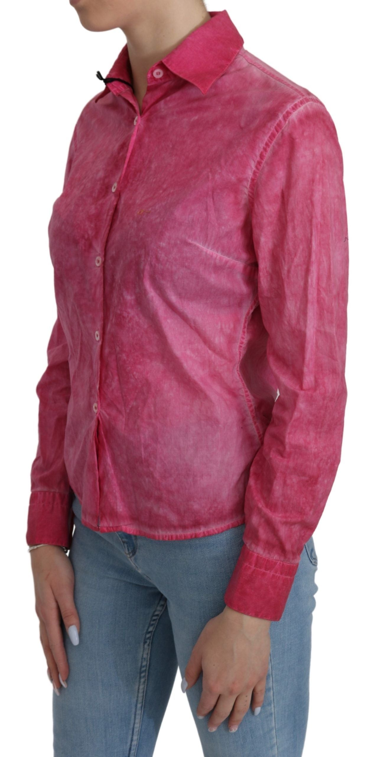 Schicke Polobluse aus rosafarbener Baumwolle von Ermanno Scervino