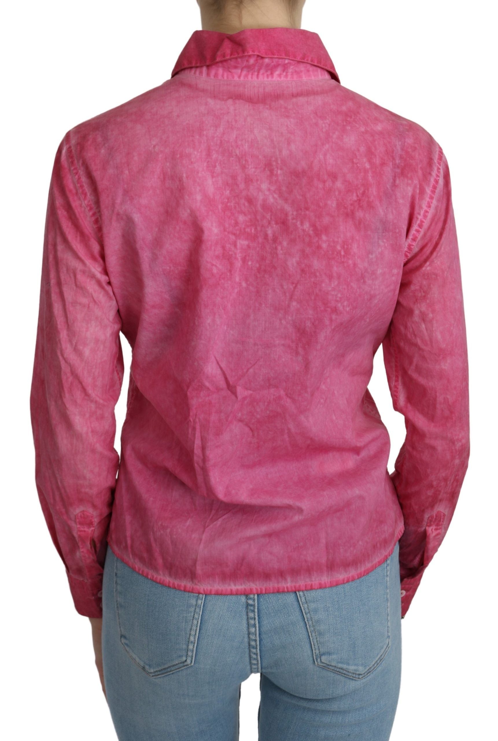Schicke Polobluse aus rosafarbener Baumwolle von Ermanno Scervino