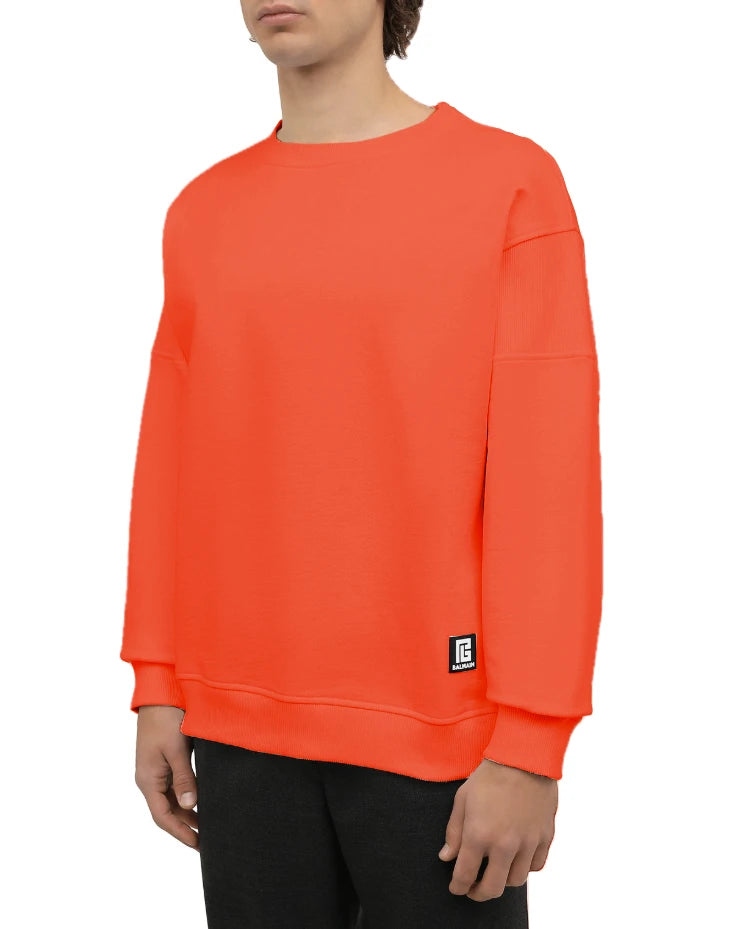 Balmain Sweatshirts Orange Man