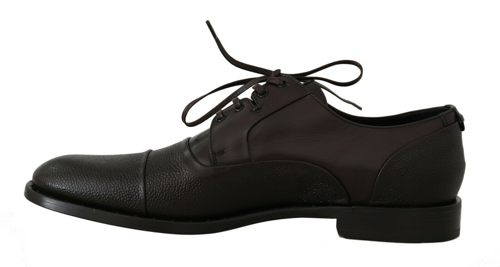 Dolce &amp; Gabbana – Elegante Schnürschuhe aus braunem Leder