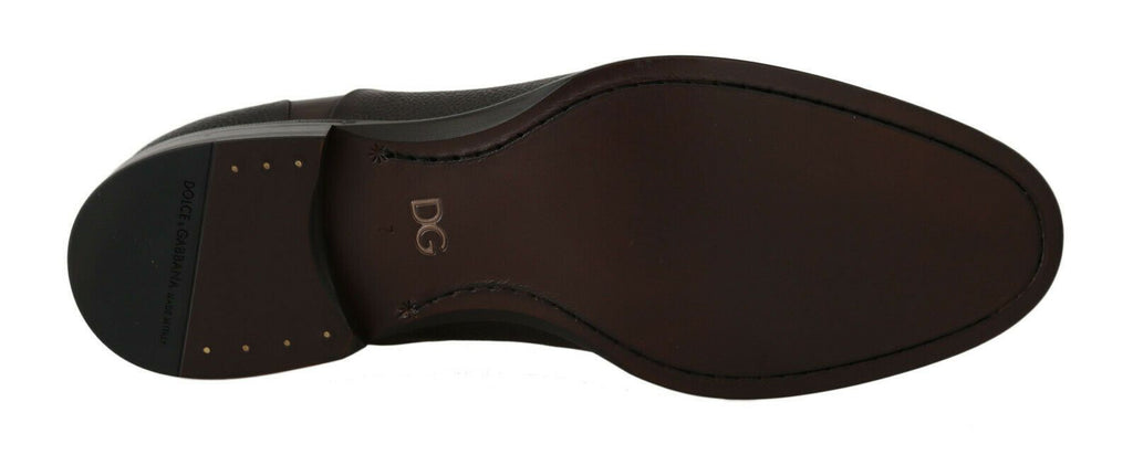 Dolce &amp; Gabbana – Elegante Schnürschuhe aus braunem Leder