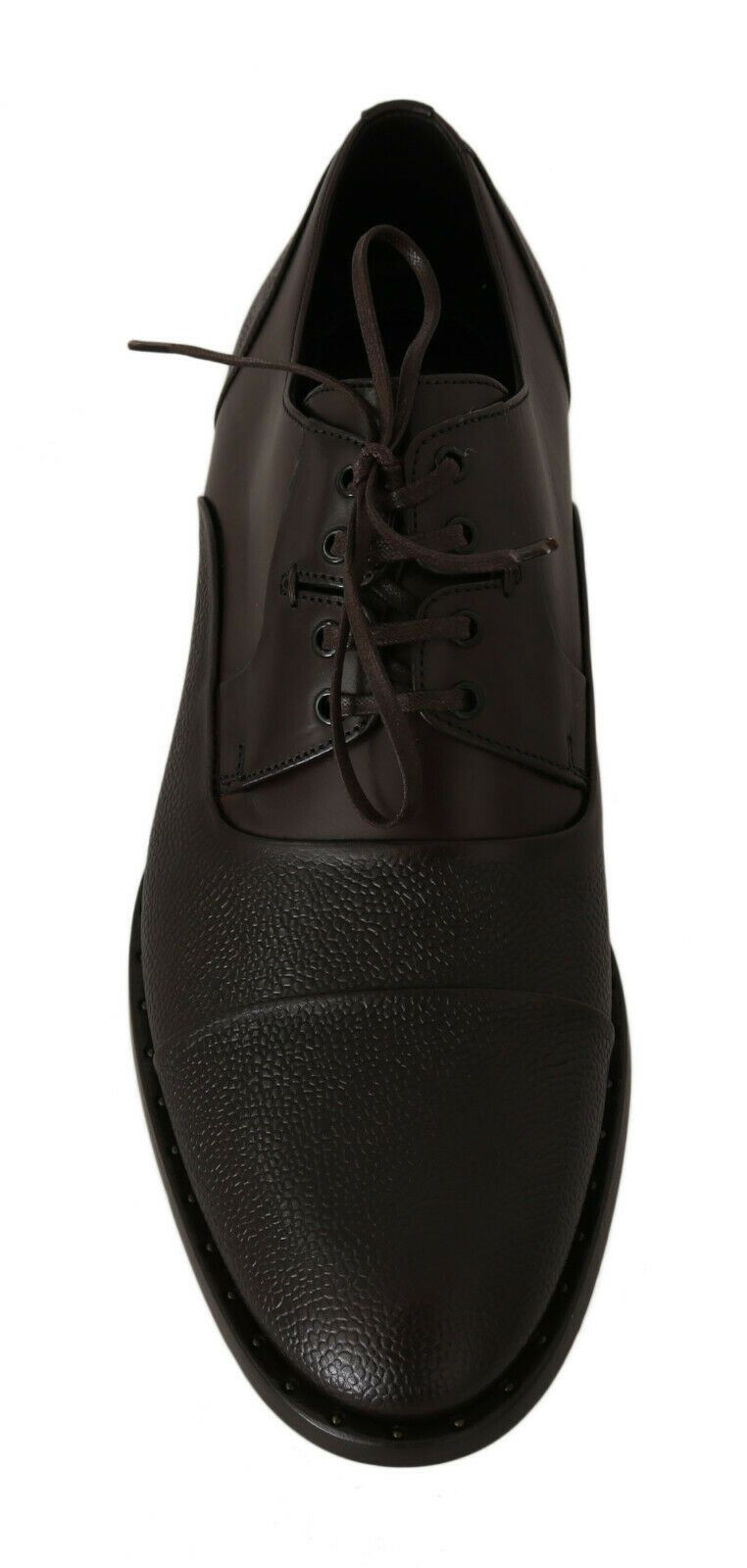 Dolce &amp; Gabbana – Elegante Schnürschuhe aus braunem Leder