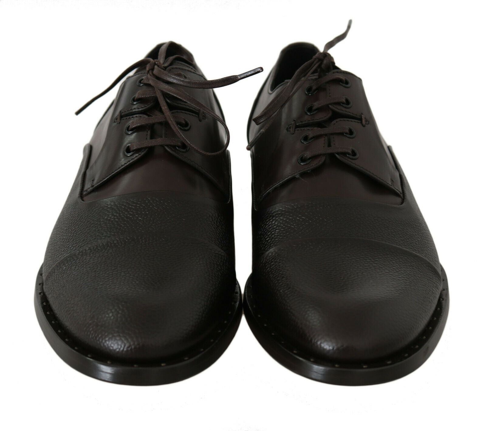 Dolce &amp; Gabbana – Elegante Schnürschuhe aus braunem Leder