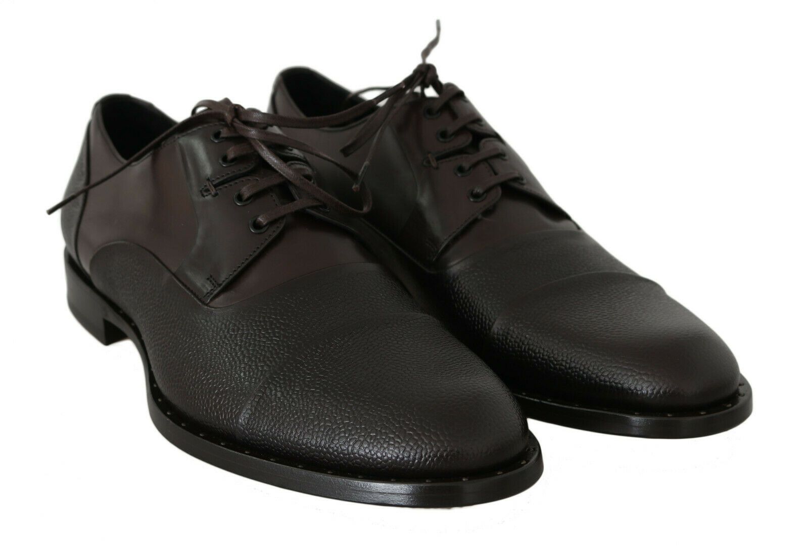 Dolce &amp; Gabbana – Elegante Schnürschuhe aus braunem Leder