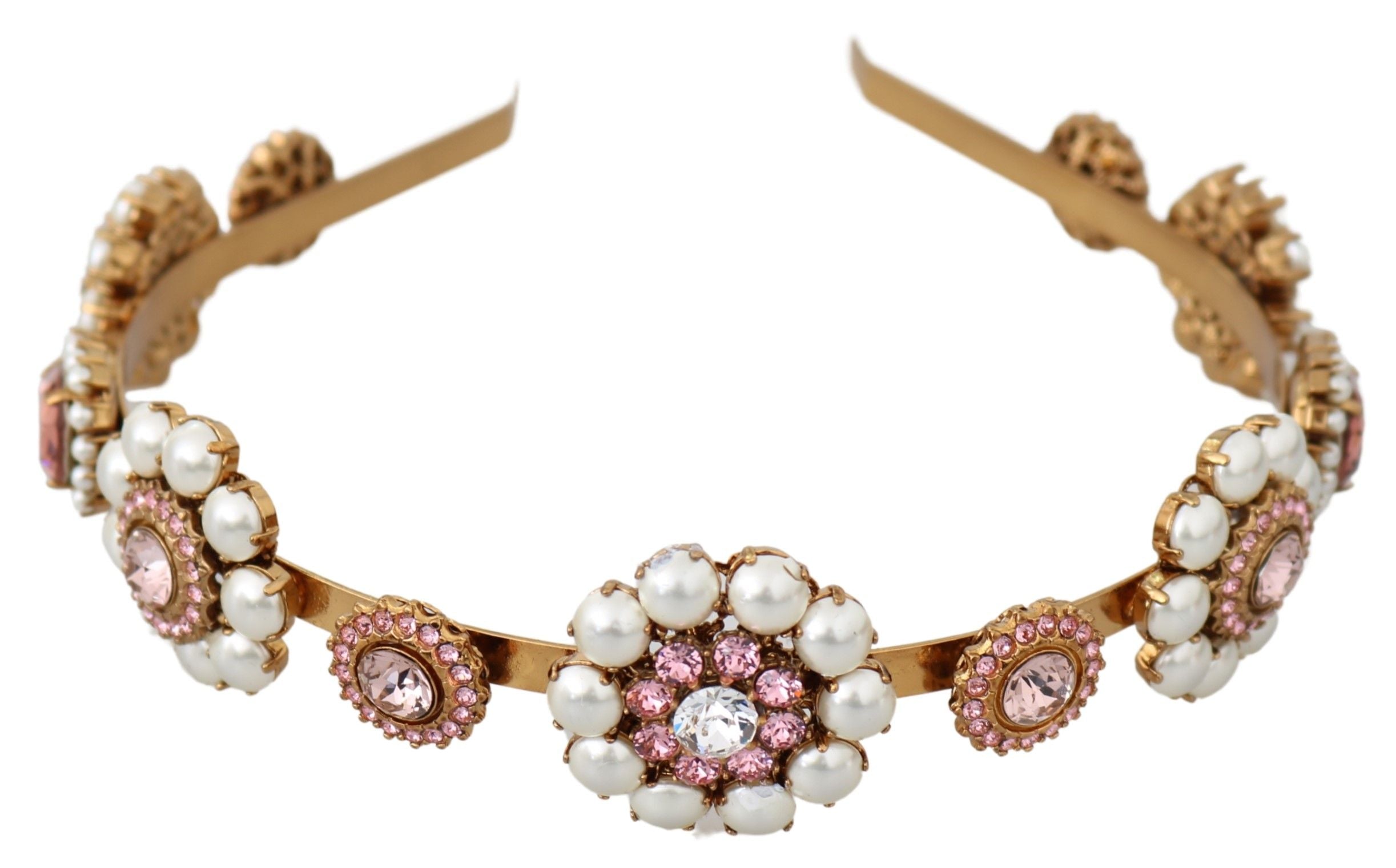 Dolce &amp; Gabbana Elegantes Kopfstück mit Kristall-Perlendiadem