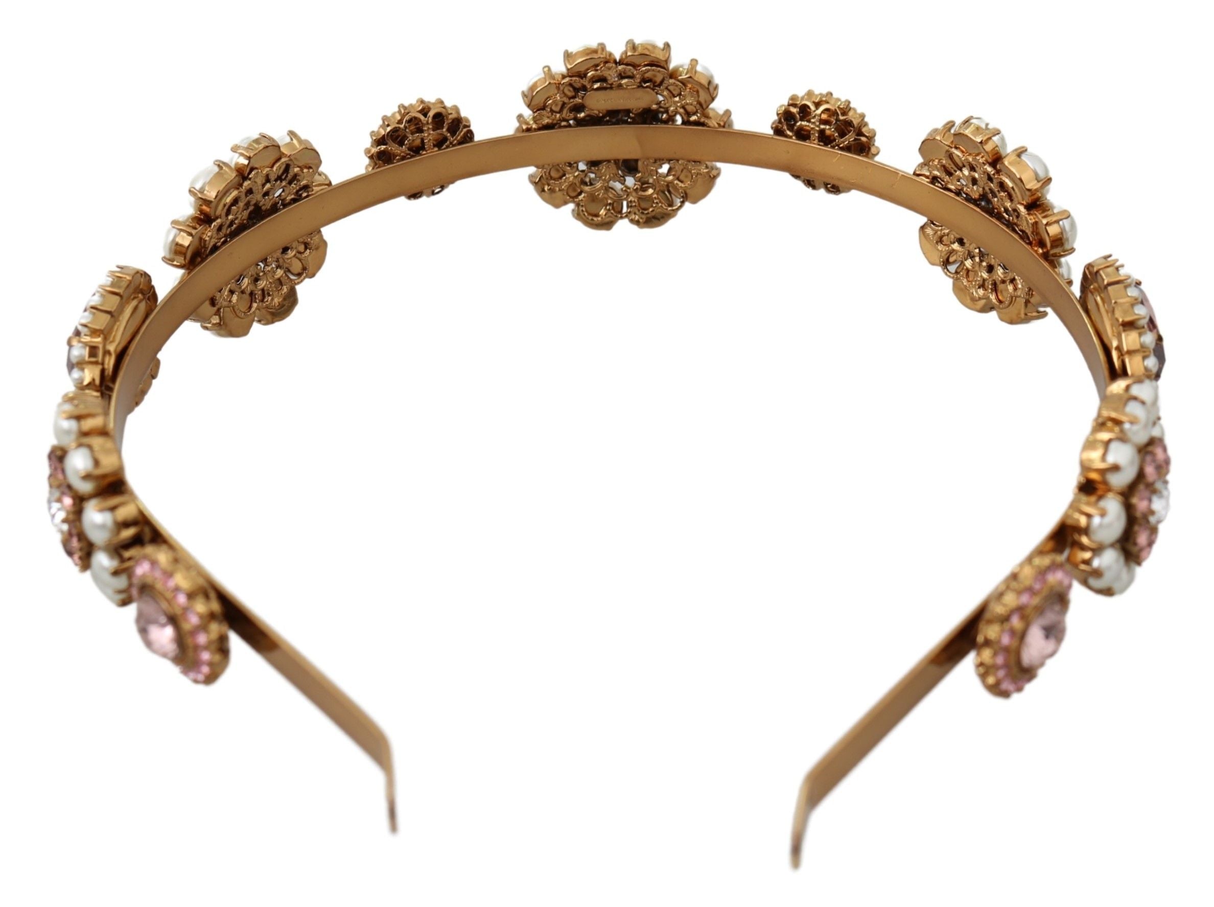 Dolce &amp; Gabbana Elegantes Kopfstück mit Kristall-Perlendiadem