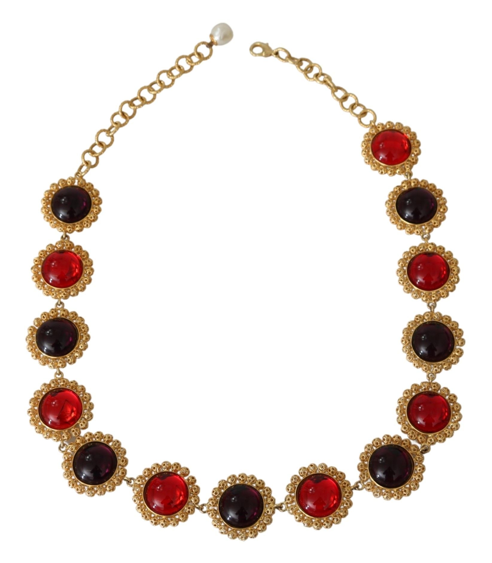Dolce &amp; Gabbana Elegante Statement-Halskette mit Kristallanhänger
