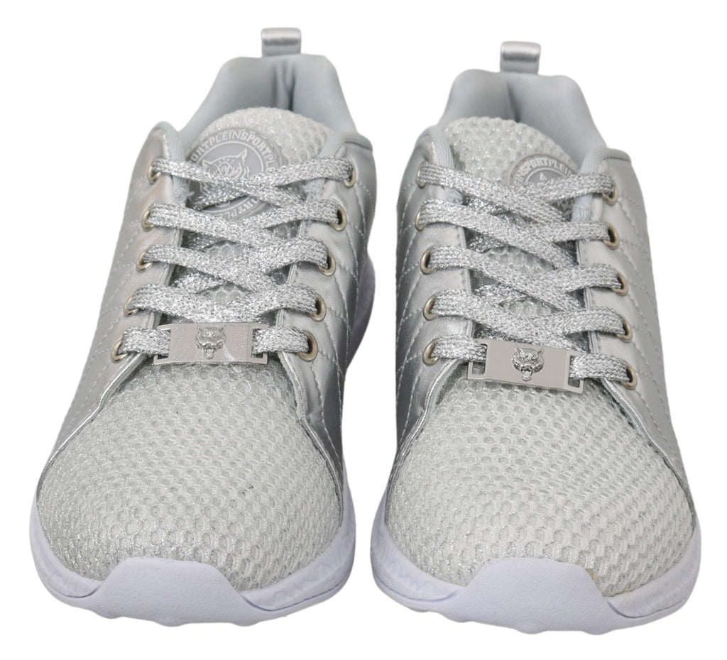 Philipp Plein: Elegante silberne Sneakers für Trendsetter