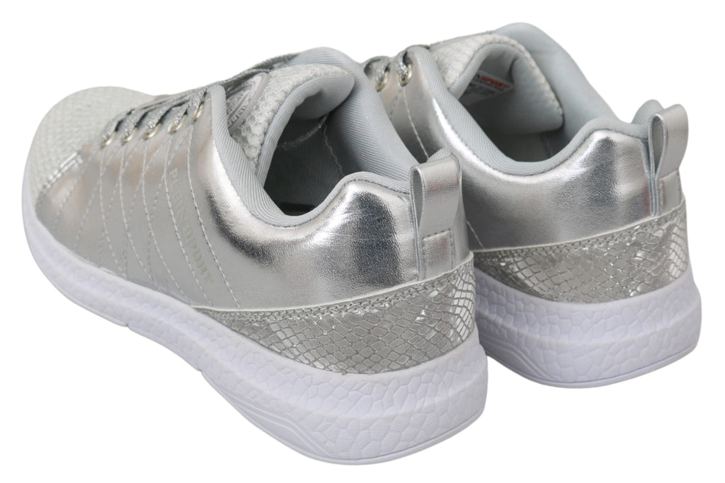 Philipp Plein: Elegante silberne Sneakers für Trendsetter