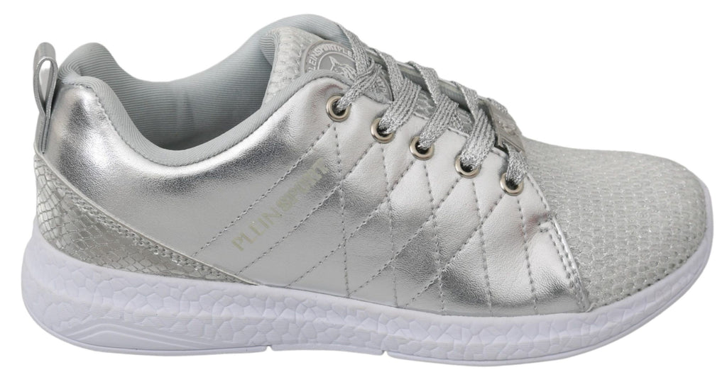 Philipp Plein: Elegante silberne Sneakers für Trendsetter