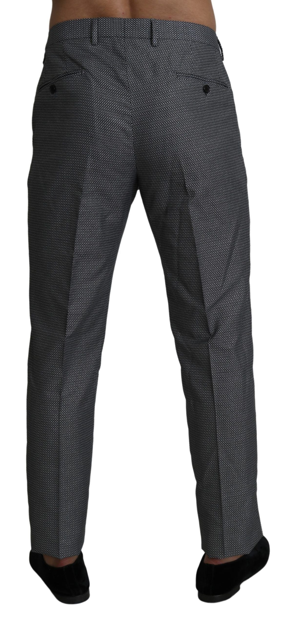 Dolce &amp; Gabbana Elegante graue Slim Fit-Anzughose