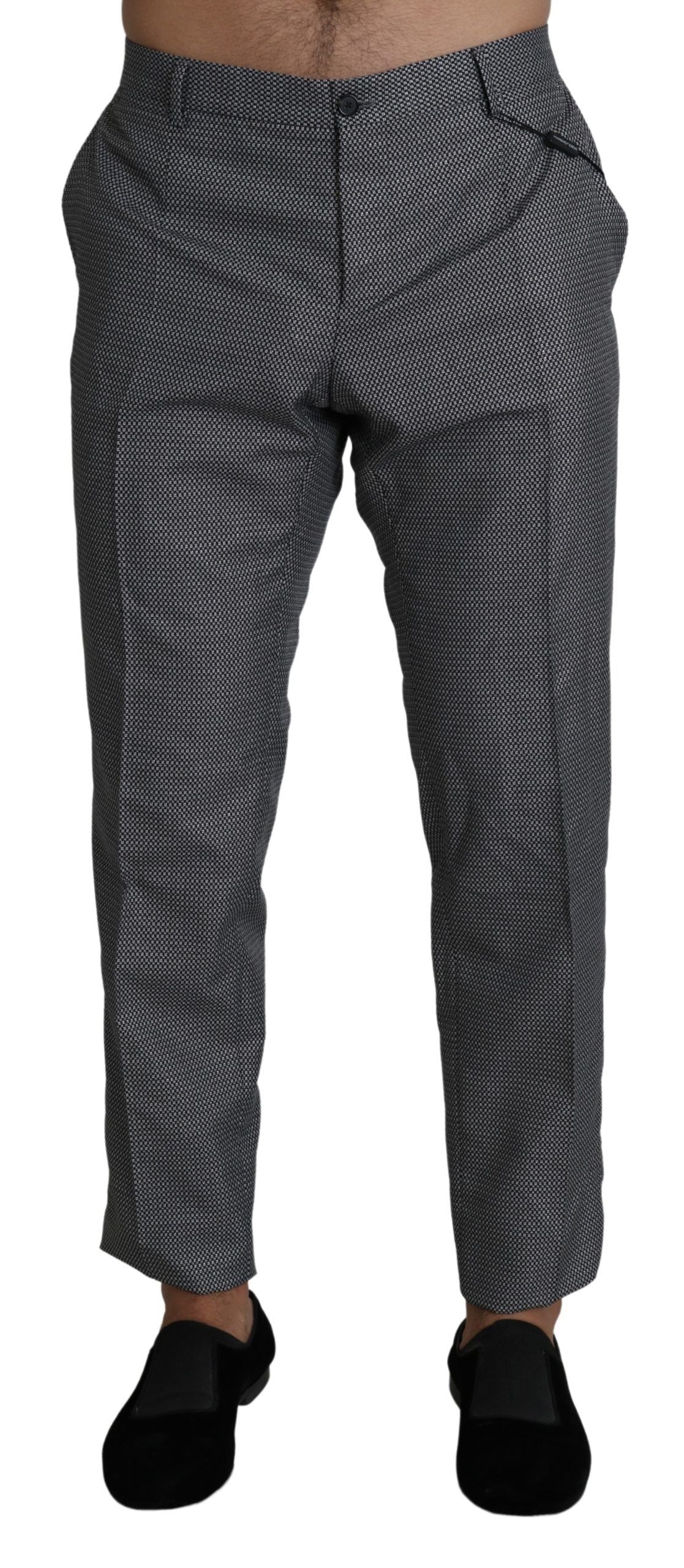 Dolce &amp; Gabbana Elegante graue Slim Fit-Anzughose