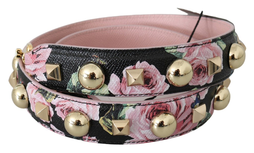 Dolce &amp; Gabbana Eleganter Schultergurt aus floralem Leder
