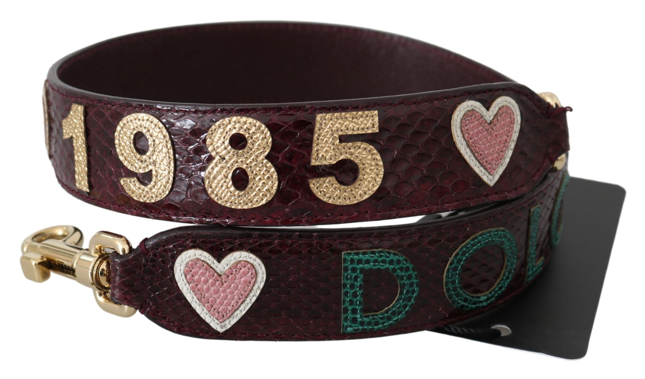 Dolce &amp; Gabbana Exquisites Bordeaux-Schultergurt-Accessoire