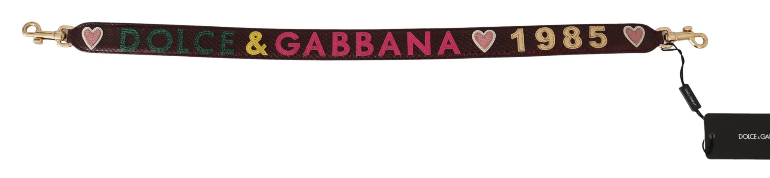 Dolce &amp; Gabbana Exquisites Bordeaux-Schultergurt-Accessoire