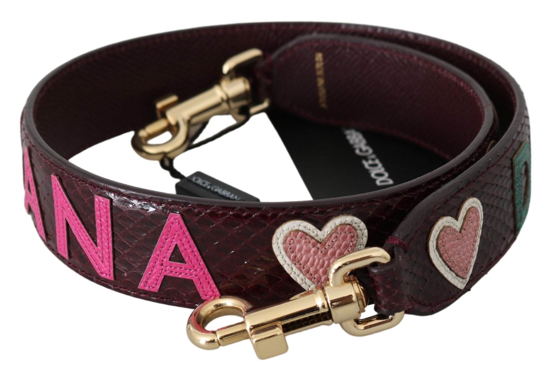 Dolce &amp; Gabbana Exquisites Bordeaux-Schultergurt-Accessoire