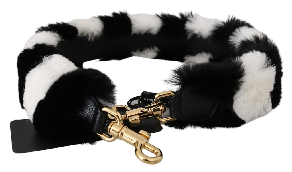 Dolce &amp; Gabbana Elegantes Schultergurt-Accessoire aus Pelz