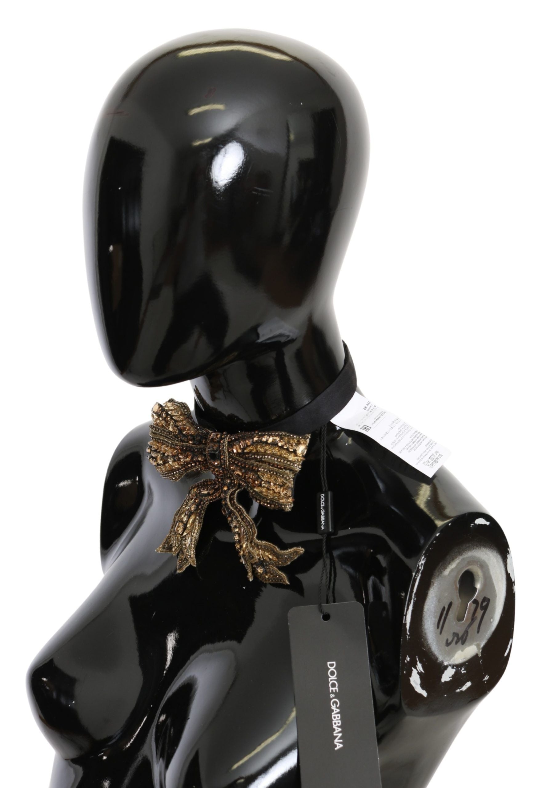 Dolce &amp; Gabbana – Elegante goldene Seidenfliege – Strahlen Sie mit Stil