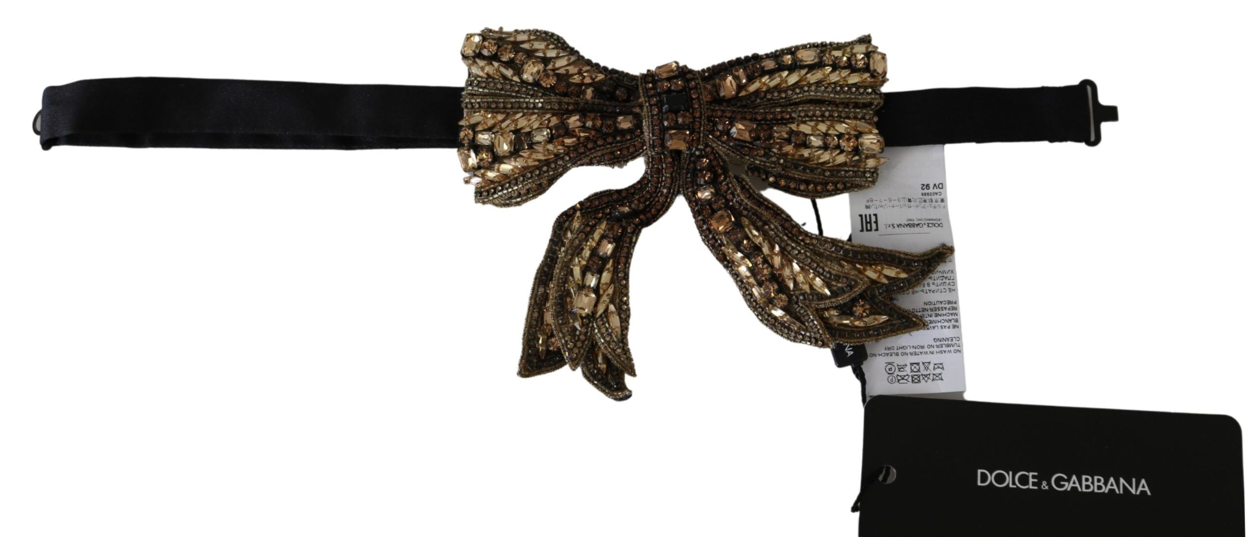 Dolce &amp; Gabbana – Elegante goldene Seidenfliege – Strahlen Sie mit Stil