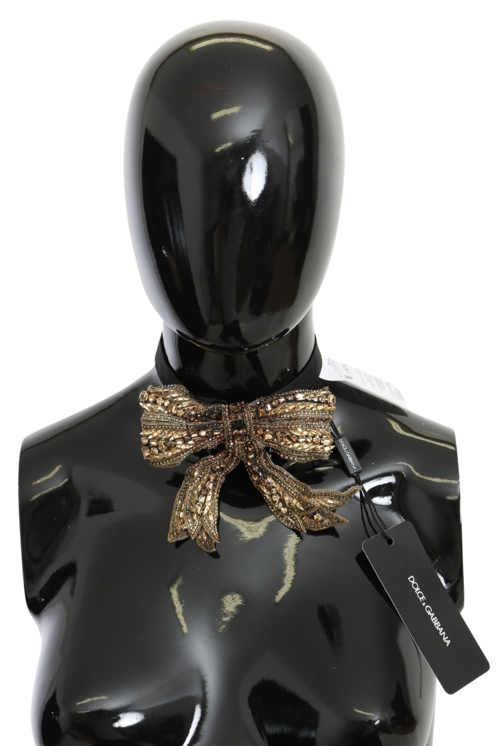 Dolce &amp; Gabbana – Elegante goldene Seidenfliege – Strahlen Sie mit Stil