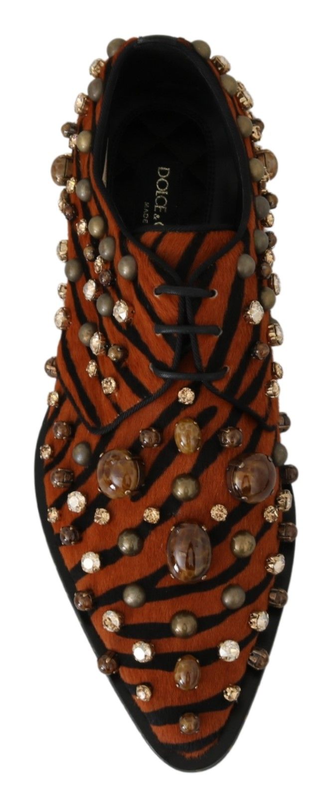 Dolce &amp; Gabbana – Ballerinas mit Tigermuster und Kristallverzierung