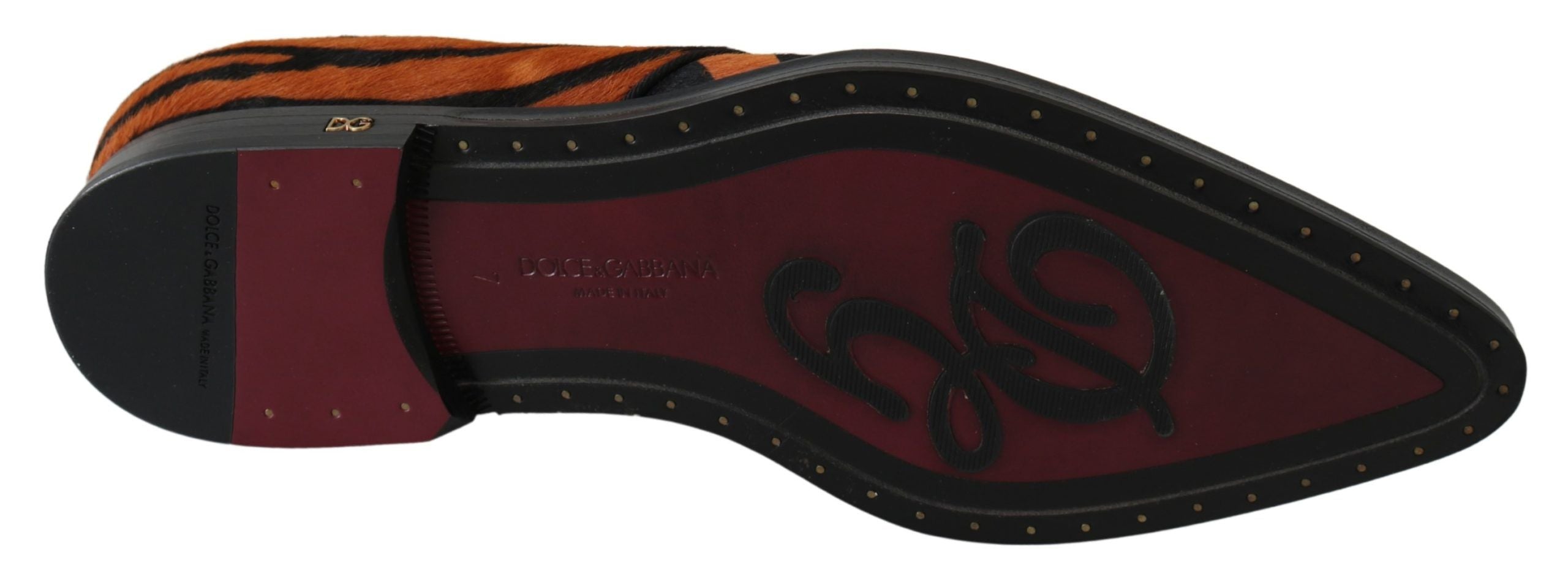 Dolce &amp; Gabbana Abendschuhe mit Tigermuster und Ponyhaar