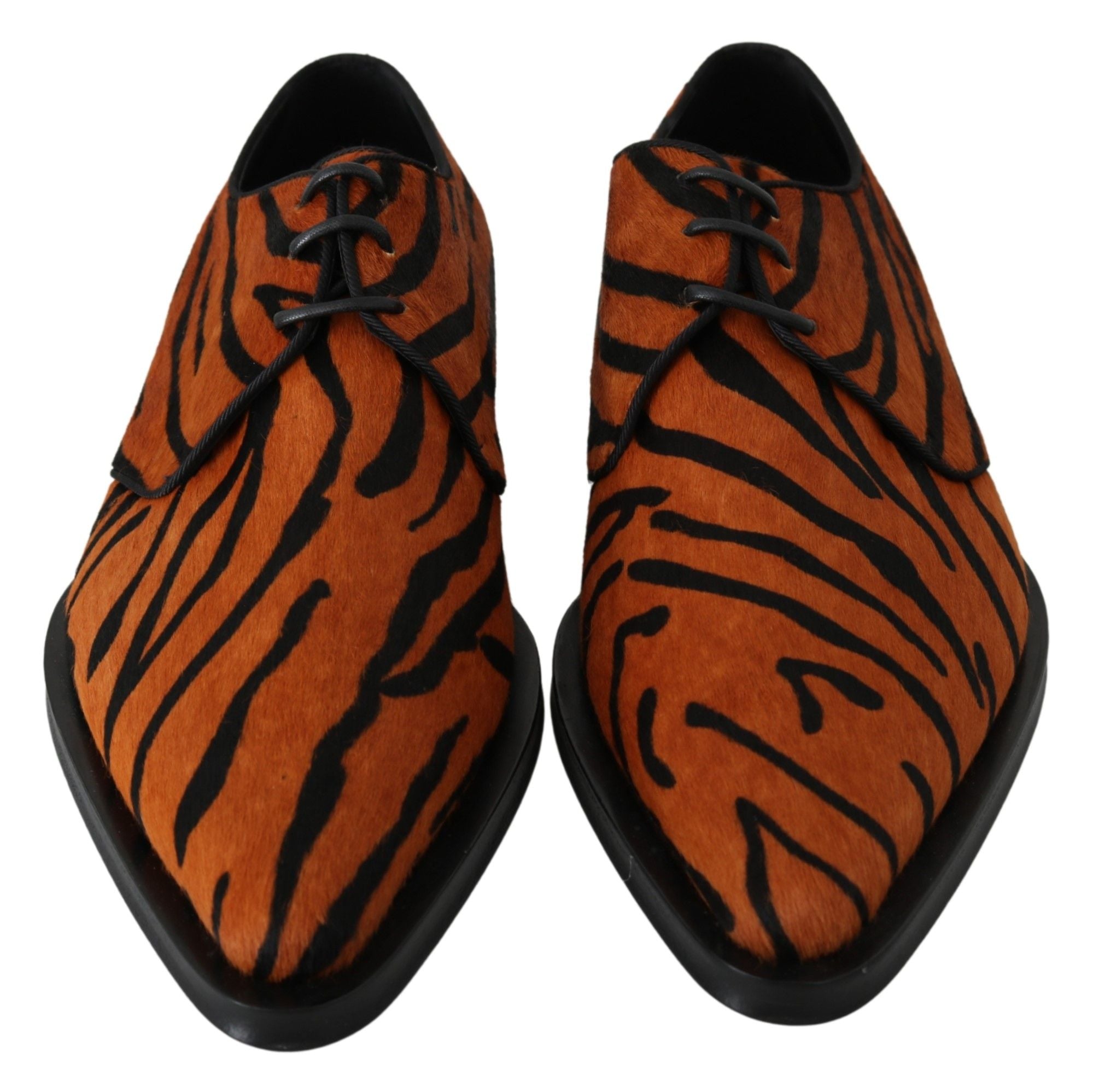 Dolce &amp; Gabbana Abendschuhe mit Tigermuster und Ponyhaar